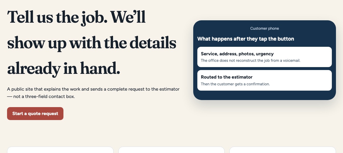 Service website demo